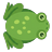 Frog from above, facing right