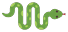 Green snake from above, heading right (96x32)