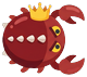 Big armoured boss monster from above, heading right