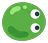 Green slime from above, heading right
