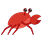 Crab scuttling to the right