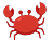 Crab scuttling up (away from the viewer)