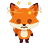 Little fox dizzy, stars around the head