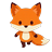 Little fox walking down (towards the viewer)