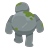 Stone golem walking up (away from the viewer)