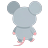 Mouse walking up (away from the viewer)