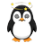 Penguin dizzy, stars around the head
