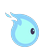 Flame wisp floating to the right