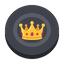Checkers: black king with a crown