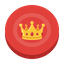 Checkers: red king with a crown