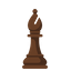 Chess: black bishop (dark wood)