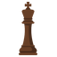 Chess: black king (dark wood)