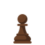 Chess: black pawn (dark wood)