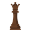 Chess: black queen (dark wood)