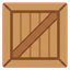 Sokoban: wooden crate from above (64x64, transparent margin)
