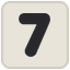 Minesweeper: opened tile with 7 (black): 7 mines around