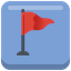 Minesweeper: hidden tile with a red flag