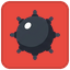 Minesweeper: the mine that was hit, red tile