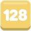 Number tile 128 (2048 game, 64x64)