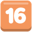 Number tile 16 (2048 game, 64x64)