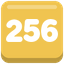 Number tile 256 (2048 game, 64x64)