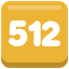 Number tile 512 (2048 game, 64x64)
