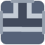 Pipe puzzle: T piece, open to west, north and east (south closed), empty; rotate with angle