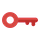 Key red (transparent)