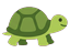 Turtle seen from the side, walking right