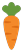 Carrot with green leaves