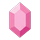 Spinning pink gemstone