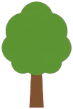 Tree with a round crown