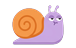 Grumpy snail crawling (facing right)
