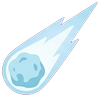 Comet with its tail to the upper right
