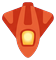 Orange arrowhead enemy ship, pointing down