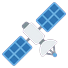 Satellite with solar panels