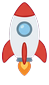 Player ship with engine flame