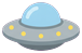 Flying saucer with a glass dome