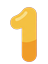 Digit 1 (one), chunky yellow number, 48x64 like all digits