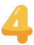 Digit 4 (four), chunky yellow number, 48x64 like all digits