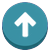 Round button with an arrow pointing up
