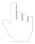 Pointing hand cursor, finger up