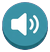 Round button: sound on (speaker)