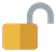 Open padlock (unlocked)