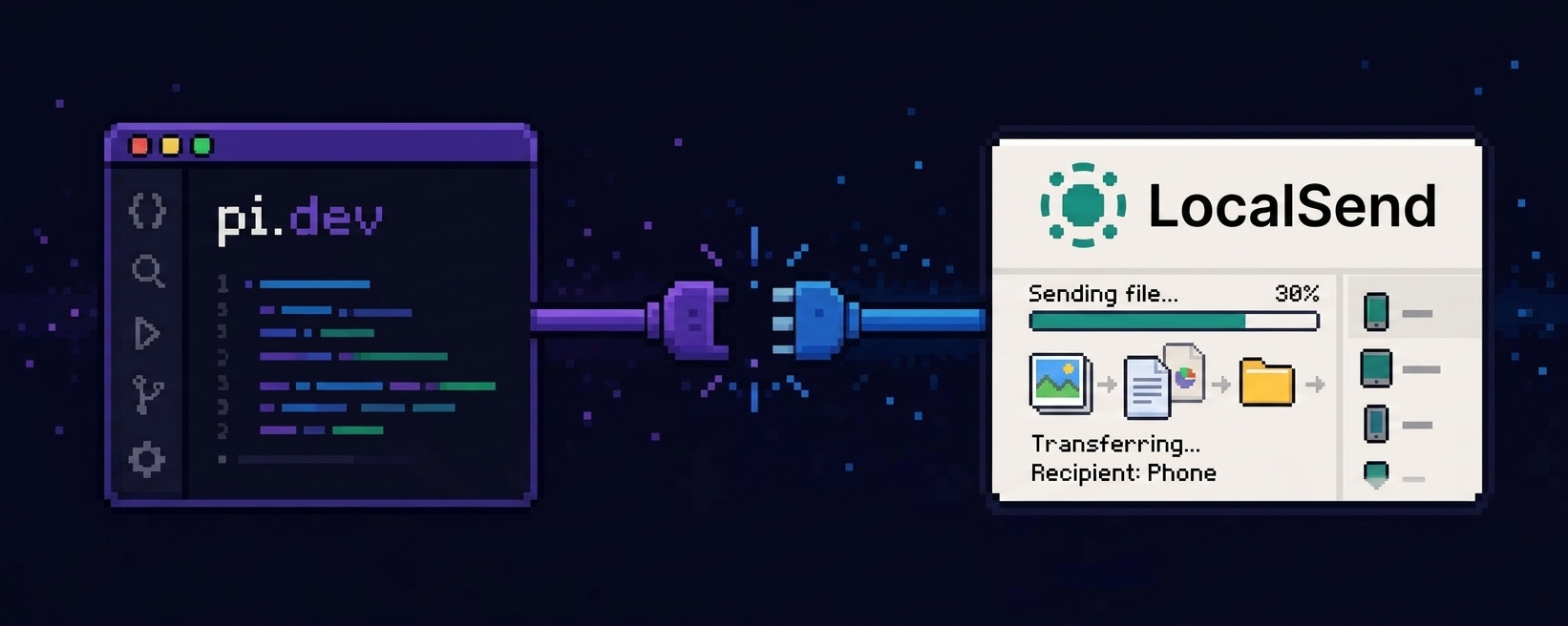 pi.dev sending files over LocalSend