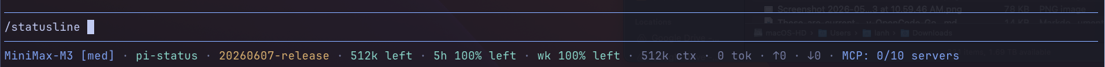Status line UI