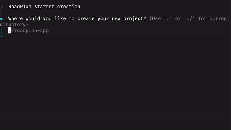 RoadPlan CLI