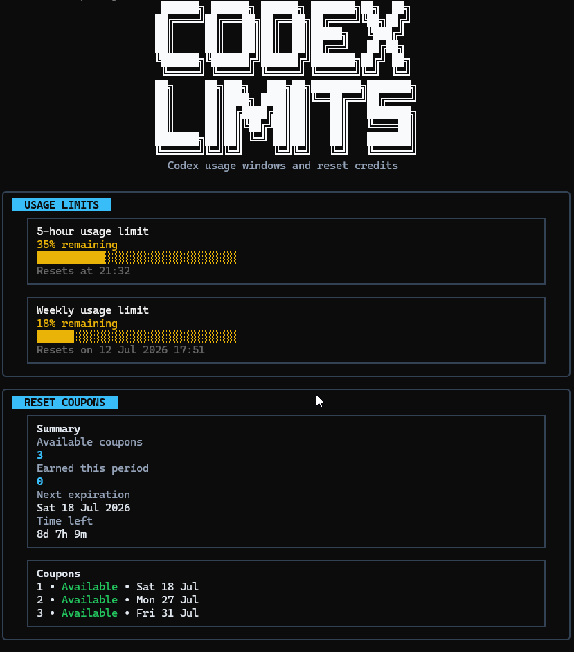 Final codex-limits smaller terminal dashboard