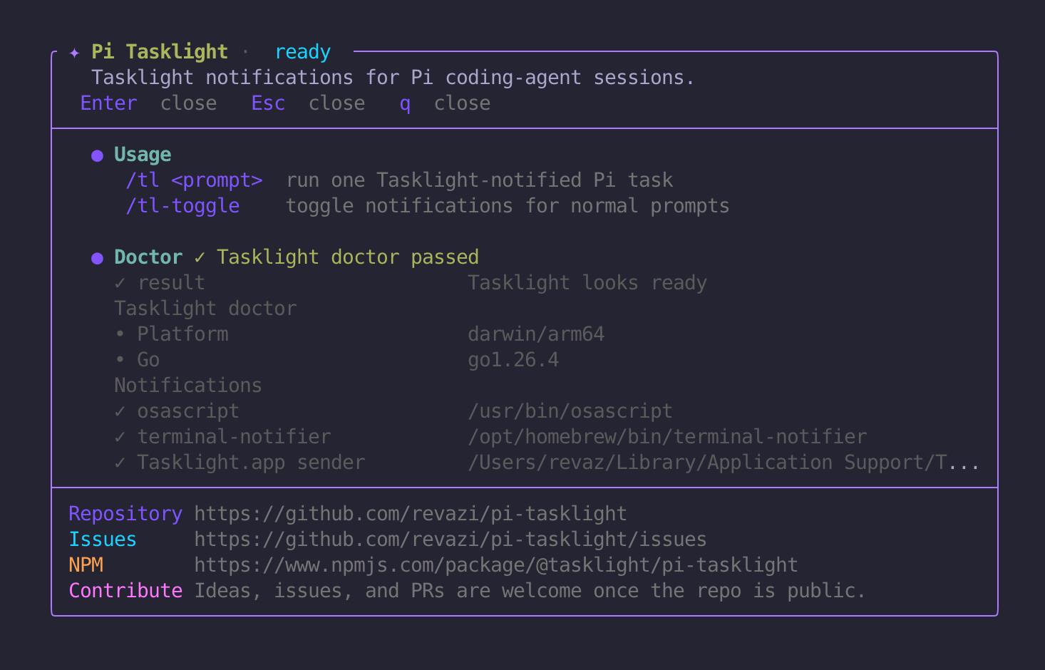 Pi Tasklight screenshot