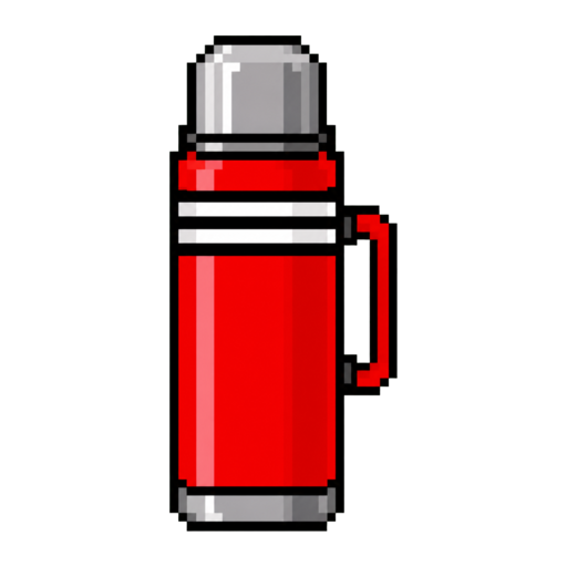 Pixel-art Thermos logo